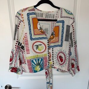 Joie Multicolor Geometric Print Blouse